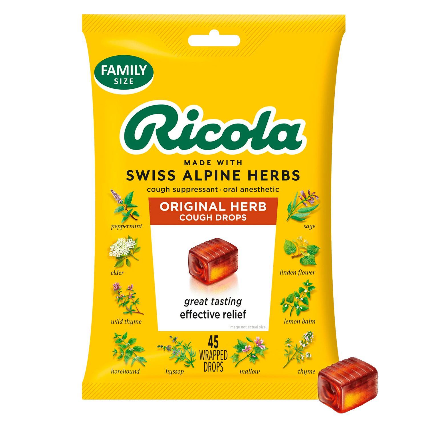 Ricola Original Herb Cough Drops, 45 Count