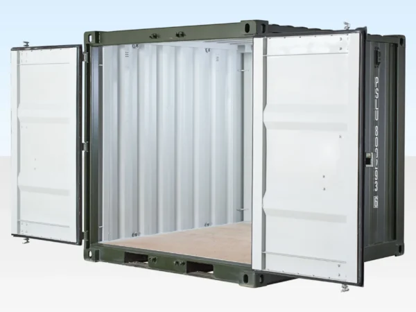 Contenedor de envío desechable de 8 pies (verde) - Imagen 4