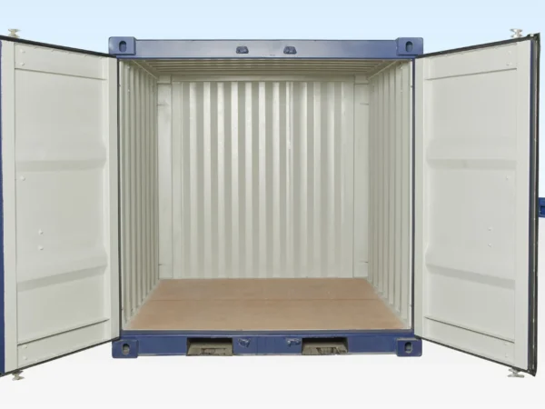 Contenedor de envío desechable de 8 pies, azul - Imagen 4