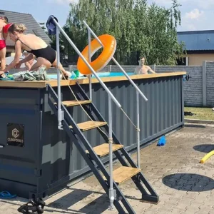 Piscina contenedor 6,2mx 2,5m lista para usar, paquete confort